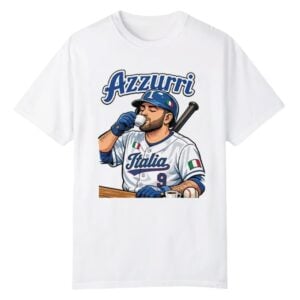 0 2026 Italia WBC Baseball Azzurri Vinnie Pasquantino Shirt 1