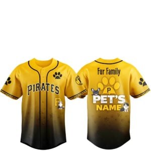 2026 Pittsburgh Pirates Fur Family Pet Game Night Jersey 1