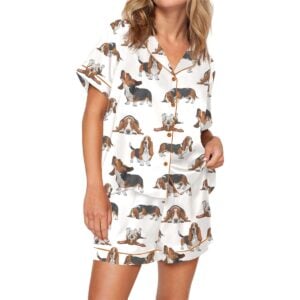 Basset Hound Pajama Set For Women 1