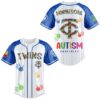 1 2026 Minnesota Twins Autism Awareness Day Jersey