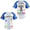 1 2026 Texas Rangers Autism Awareness Day Jersey