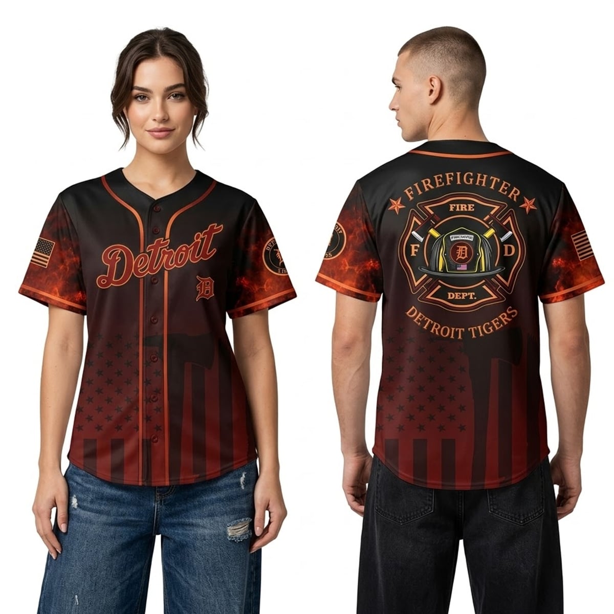 2026 Detroit Tigers Firefighter Appreciation Night Jersey 2 2026 Detroit Tigers Firefighter Appreciation Night Jersey 2