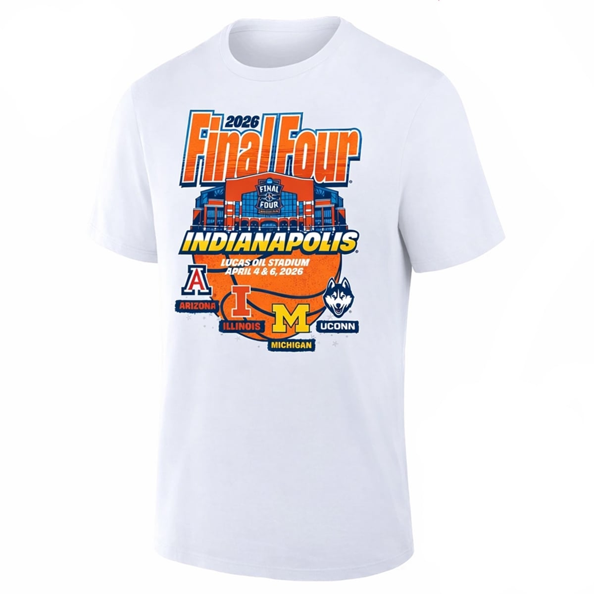 2026 Final Four Indianapolis Lucas Oil Stadium 4 Team Shirt 1 2026 Final Four Indianapolis Lucas Oil Stadium 4 Team Shirt 1