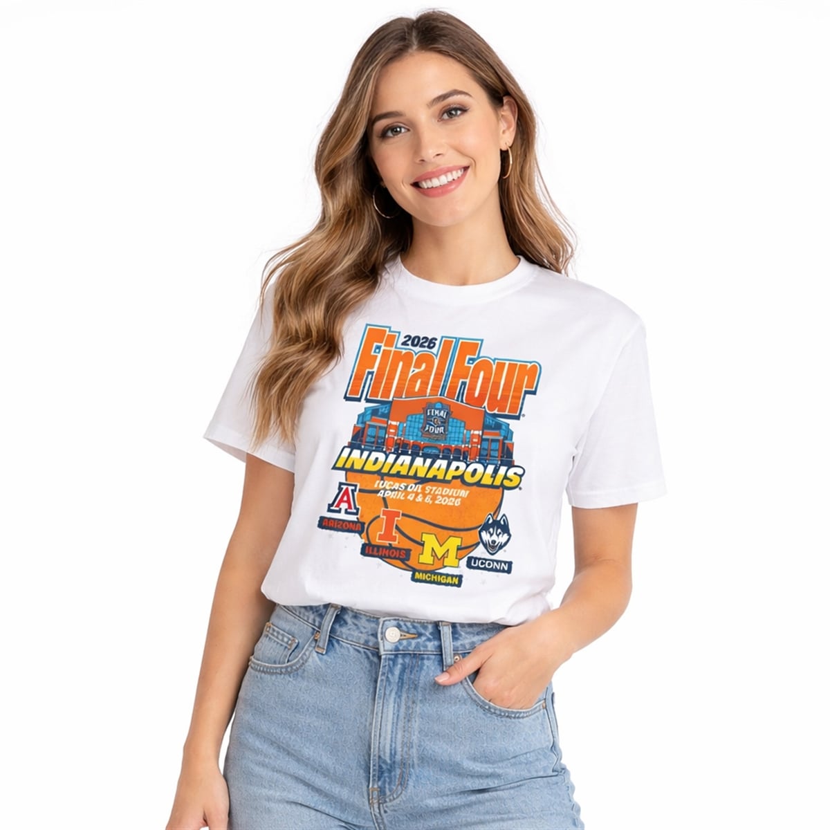 2026 Final Four Indianapolis Lucas Oil Stadium 4 Team Shirt 2 2026 Final Four Indianapolis Lucas Oil Stadium 4 Team Shirt 2