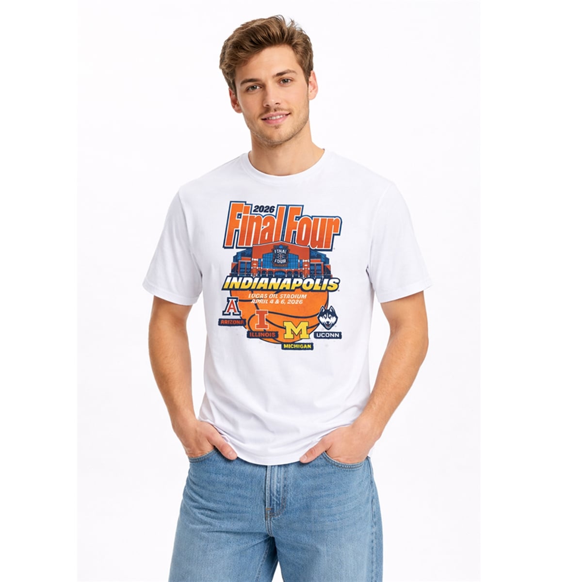 2026 Final Four Indianapolis Lucas Oil Stadium 4 Team Shirt 3 2026 Final Four Indianapolis Lucas Oil Stadium 4 Team Shirt 3