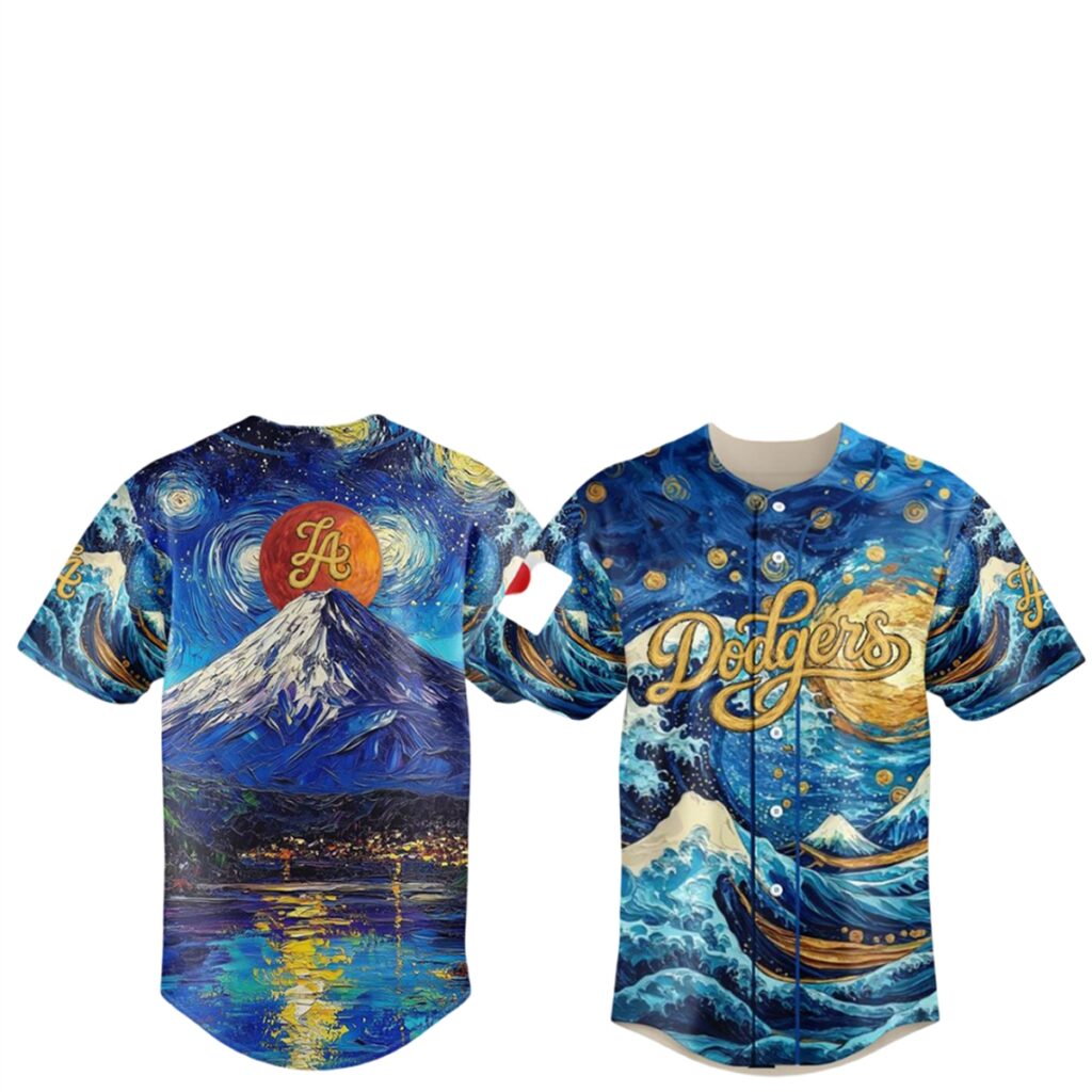 2026 LA Dodgers Japanese Heritage Night Oil Painting Art Jersey 5 2026 LA Dodgers Japanese Heritage Night Oil Painting Art Jersey 1