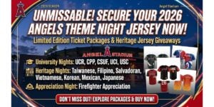 2026 Los Angeles Angels Theme Night Tickets & Jersey Giveaways