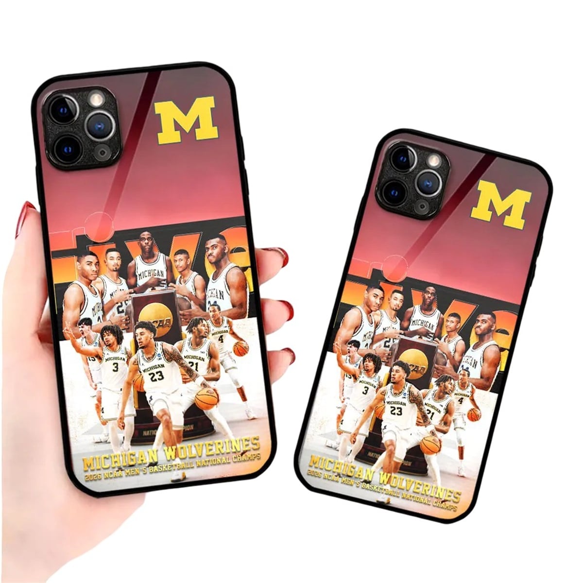 2026 Michigan Wolverines Men's Basketball National Champions Phone Case 2026 Michigan Wolverines Men's Basketball National Champions Phone Case