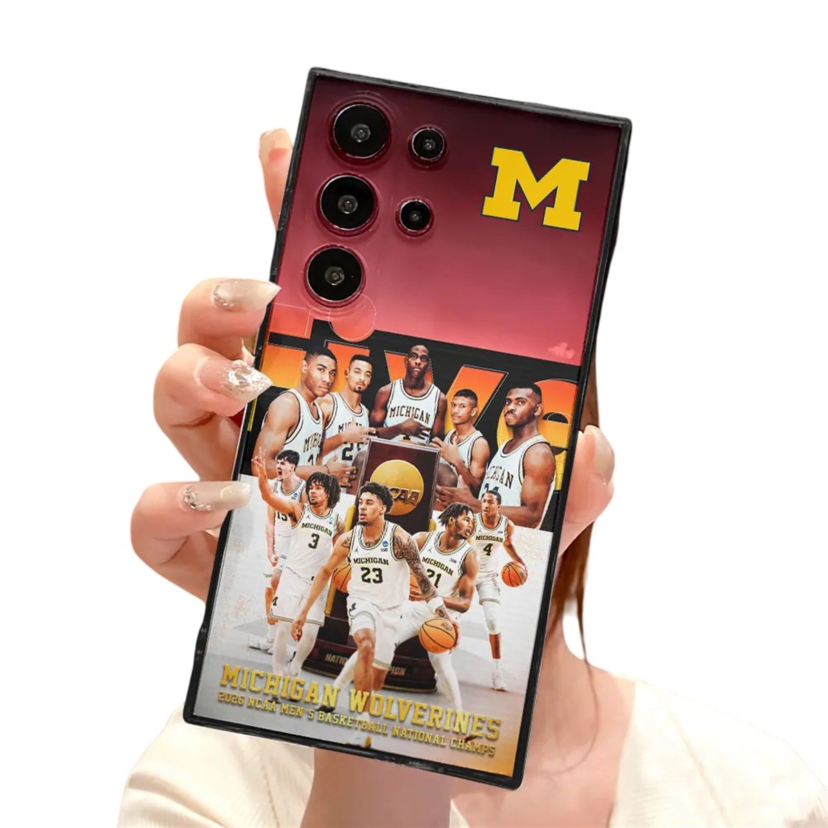 2026 Michigan Wolverines Men's Basketball National Champions Phone Case 2 2026 Michigan Wolverines Mens Basketball National Champions Phone Case 2