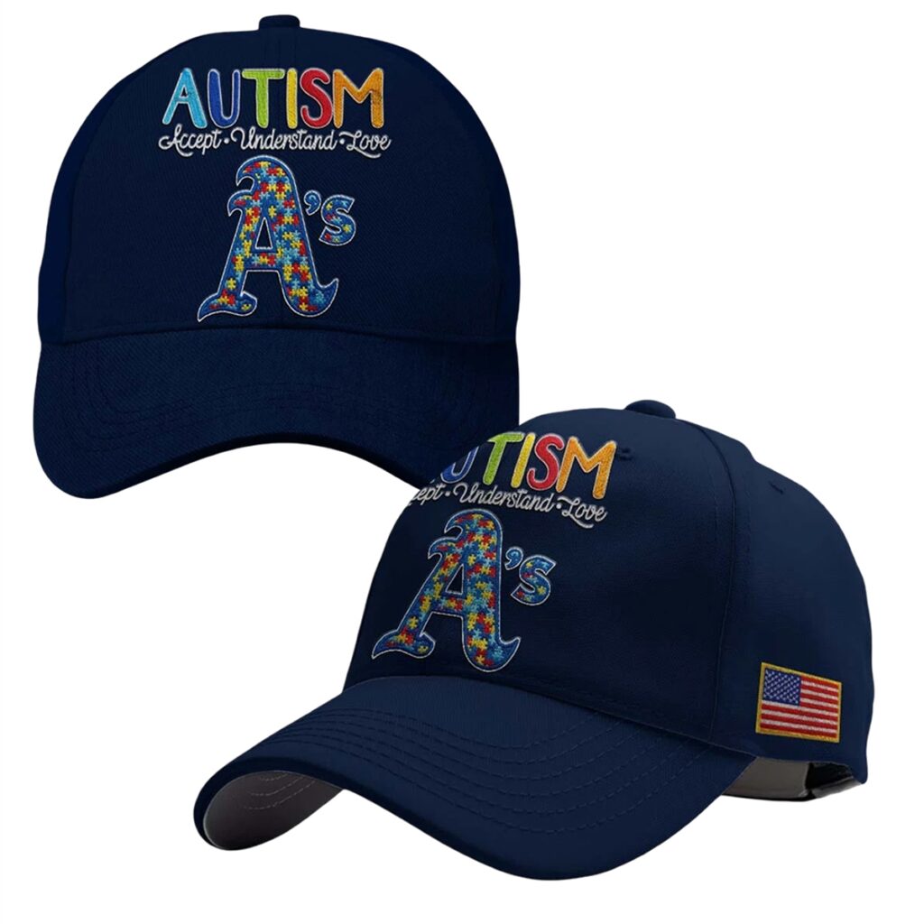 2026 Oakland Athletics Autism Awareness Month Hat 2 2026 Oakland Athletics Autism Awareness Month Hat 1