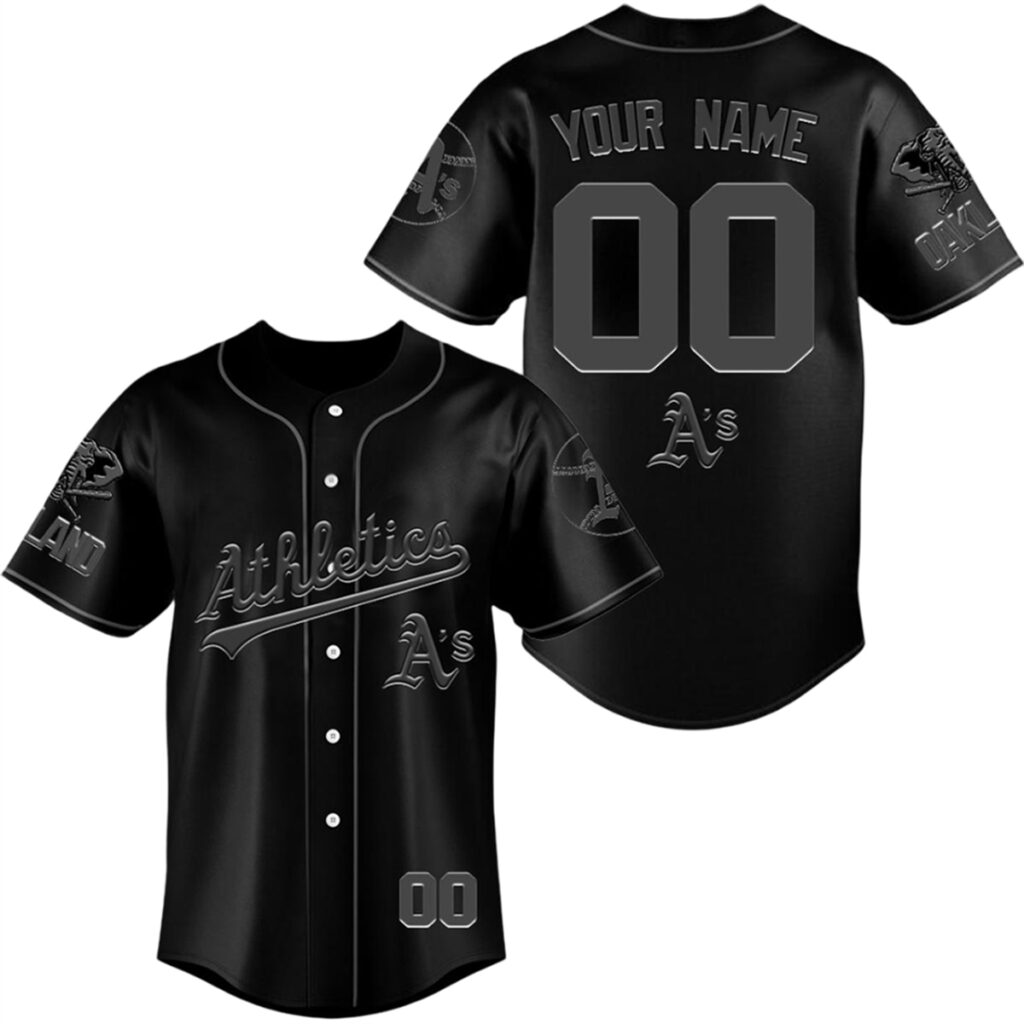 2026 Oakland Athletics Back to the Basics Blackout Jersey 1 2026 Oakland Athletics Back to the Basics Blackout Jersey 1
