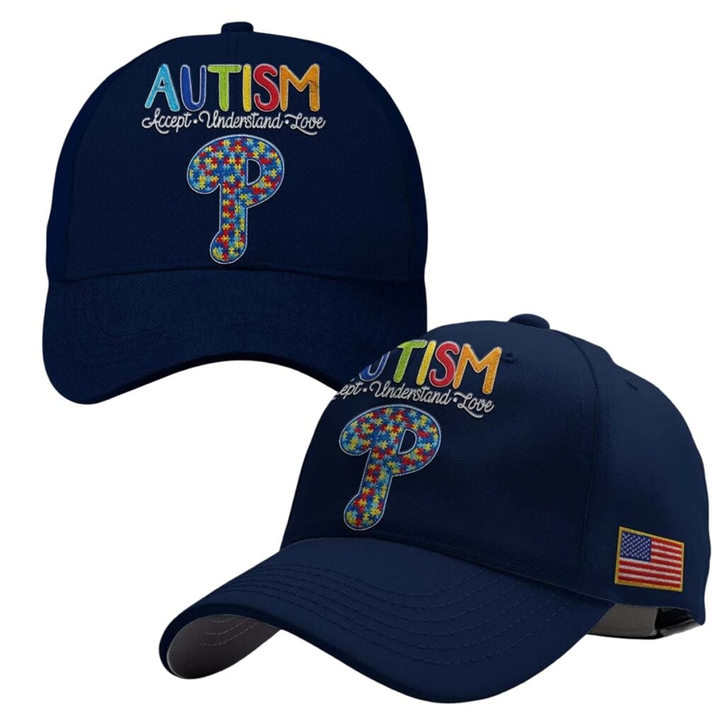 2026 Philadelphia Phillies Autism Accept Understand Love Hat - Grishko