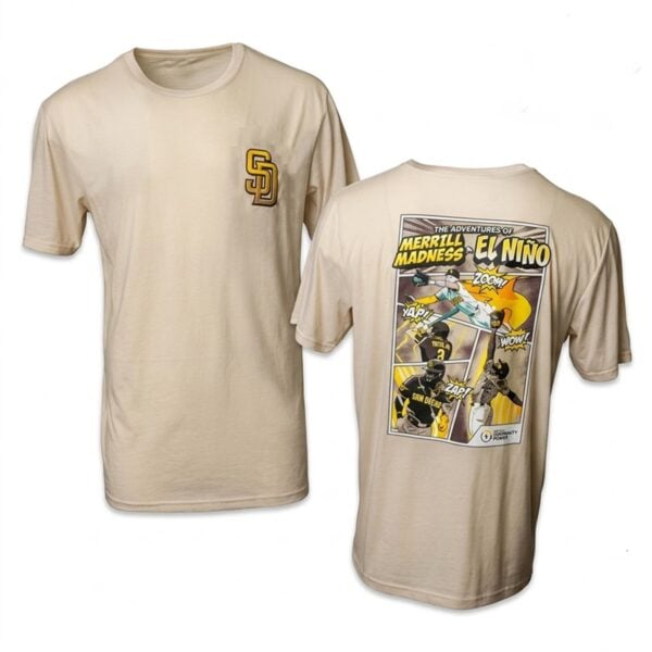2026 SD Padres Superhero Merrill Madness Shirt Giveaway 1