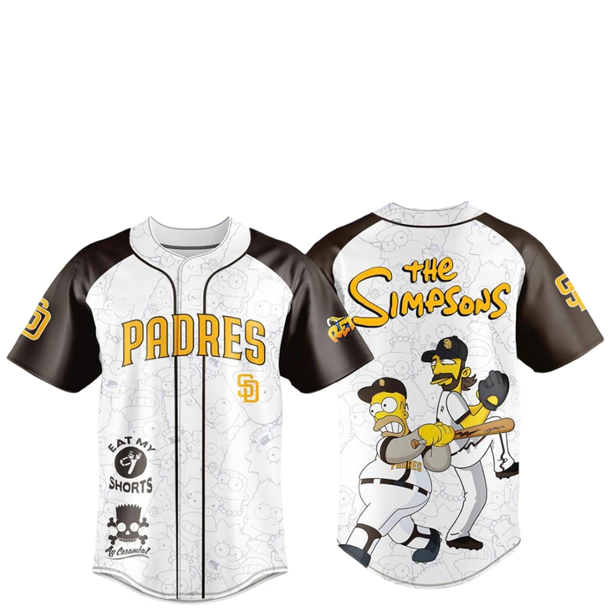 2026 San Diego Padres The Simpsons Jersey 1 2026 San Diego Padres The Simpsons Jersey 1