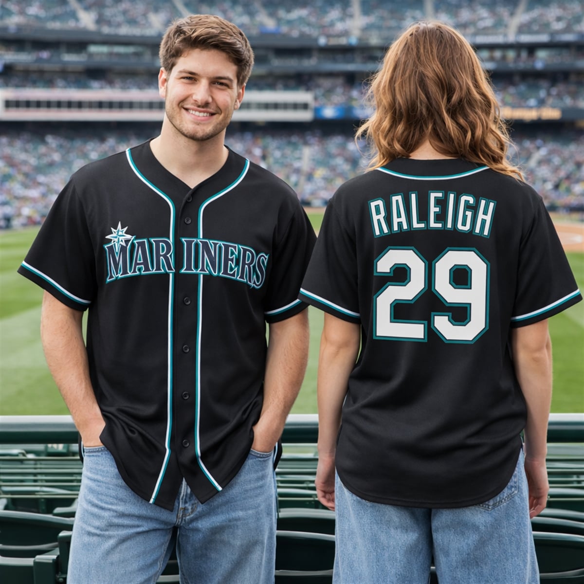 2026 Seattle Mariners Cal Raleigh Black Out Jersey 8