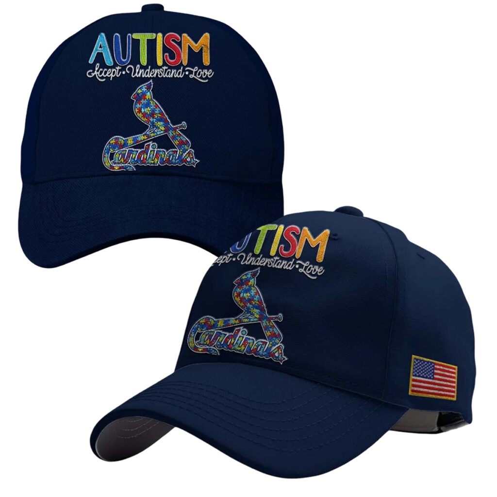 2026 St Louis Cardinals Autism Accept Understand Love Hat - Grishko
