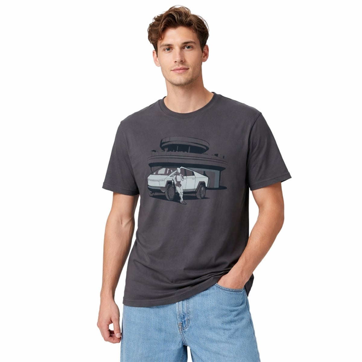 Tesla EVs and Espressos Shirt 3 4 Tesla EVs and Espressos Shirt