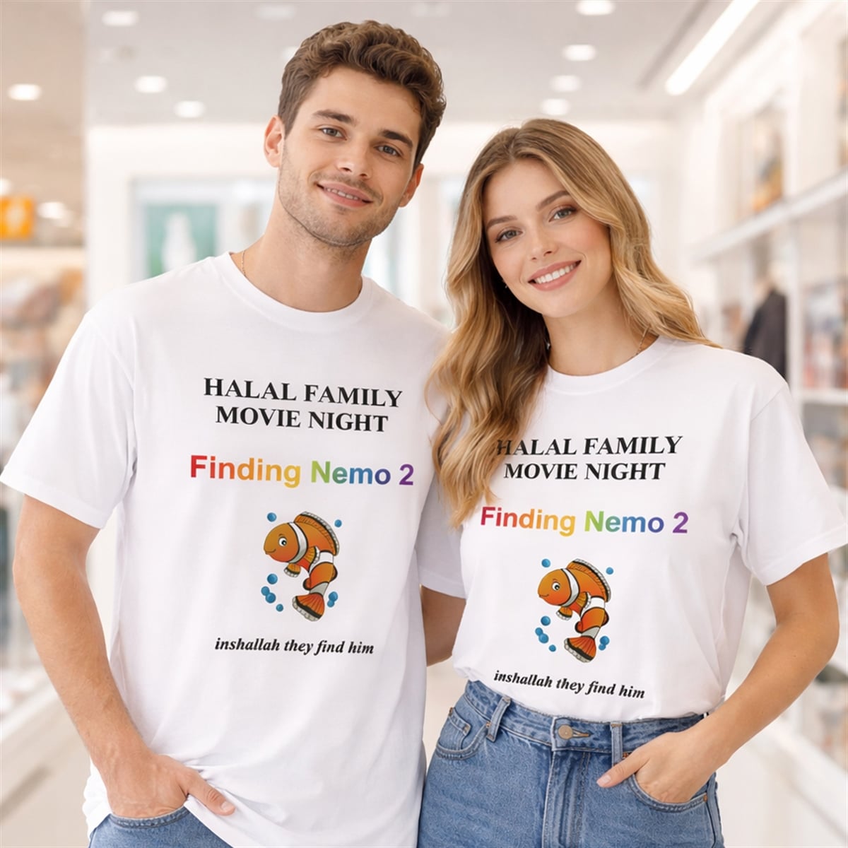 5 Halal Family Movie Night Finding Nemo 2 Inshallah They Find Him Shirt