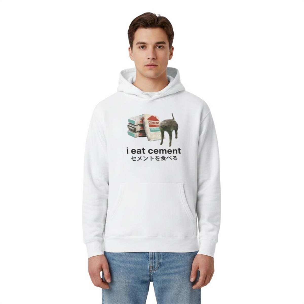I Eat Cement Cat Meme Shirt 5 5 I Eat Cement Cat Hoodie