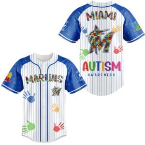 1 2026 Miami Marlins Autism Awareness Day Jersey