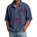 Atlanta Braves EST 1871 Waffle Polo Shirt