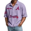 Atlanta Braves EST 1871 Waffle Polo Shirt 4