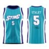 Charlotte Sting Dawn Staley 2001 Teal Swingman Basketball Jersey 1