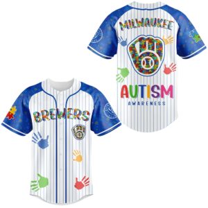 1 2026 Milwaukee Brewers Autism Awareness Day Jersey