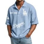 Los Angeles Dodgers EST 1883 Waffle Polo Shirt