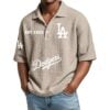 Los Angeles Dodgers EST 1883 Waffle Polo Shirt 4