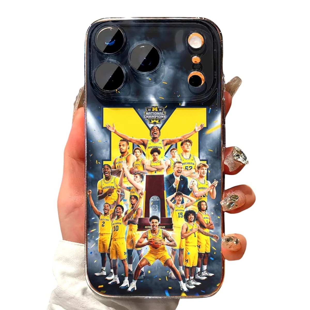 Michigan Wolverines 2026 Men's Basketball National Champions Phone Case 2 Michigan Wolverines 2026 Men's Basketball National Champions Phone Case