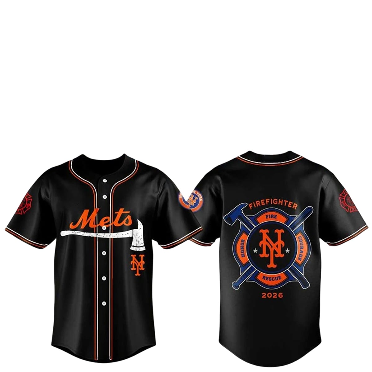 New York Mets National Firefighter Appreciation 2026 Jersey 1 New York Mets National Firefighter Appreciation 2026 Jersey 1