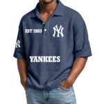 New York Yankees EST 1903 Waffle Polo Shirt