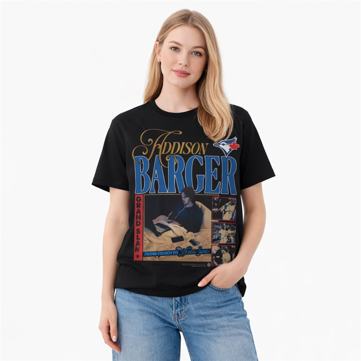 Toronto Blue Jays Addison Barger Couch T-Shirt Giveaway Night 2026 Giveaway 2 Toronto Blue Jays Addison Barger Couch T Shirt Giveaway Night 2026 Giveaway 2