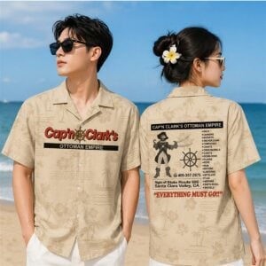 A24 Backrooms Cap'n Clark's Ottoman Empire Hawaiian Shirt