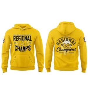 1 Michigan Wolverines 2026 Mens Basketball Midwest Regional Champions Hoodie