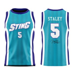 Charlotte Sting Dawn Staley 2001 Teal Swingman Basketball Jersey 1