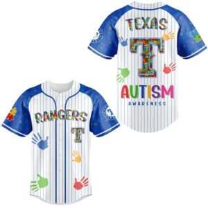 1 2026 Texas Rangers Autism Awareness Day Jersey