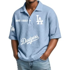 Los Angeles Dodgers EST 1883 Waffle Polo Shirt 1