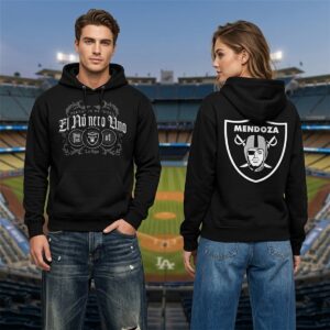 0 2026 Raiders Fernando Mendoza Black El Numero Uno Hoodie
