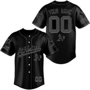 2026 Oakland Athletics Back to the Basics Blackout Jersey 1