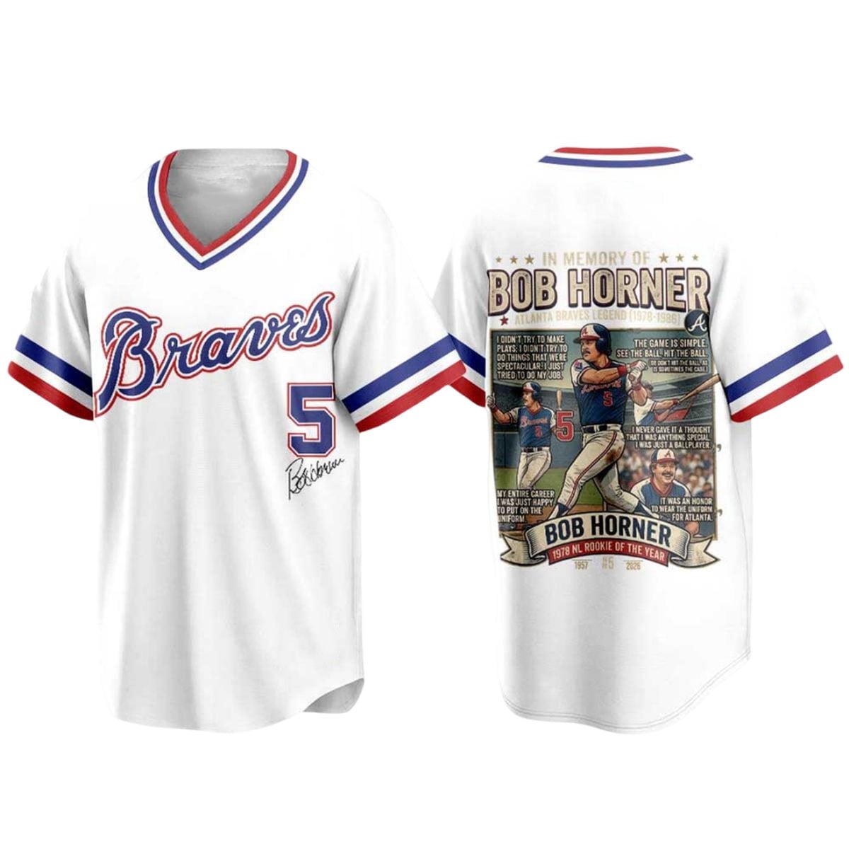 2026 Braves Bob Horner Memories Of The Legend Jersey 1 2026 Braves Bob Horner Memories Of The Legend Jersey 1