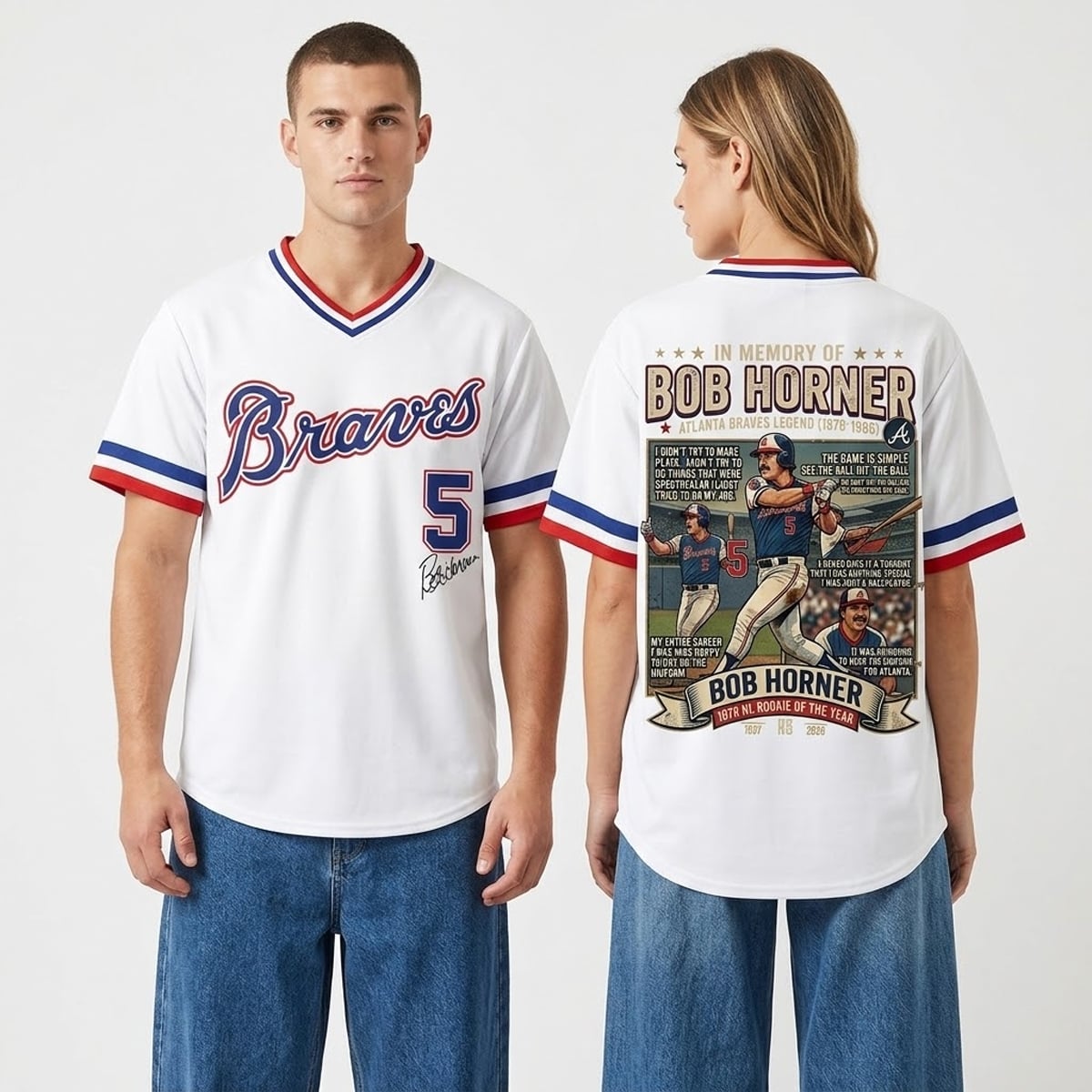 2026 Braves Bob Horner Memories Of The Legend Jersey 2 2026 Braves Bob Horner Memories Of The Legend Jersey 2