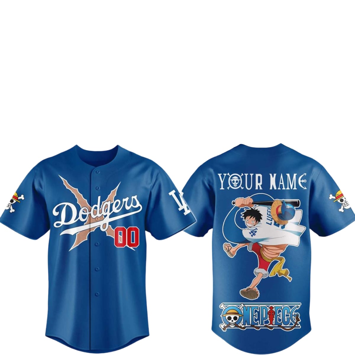 2026 Dodgers One Piece Night Luffy Scar Jersey 3 2026 Dodgers One Piece Night Luffy Scar Jersey 2