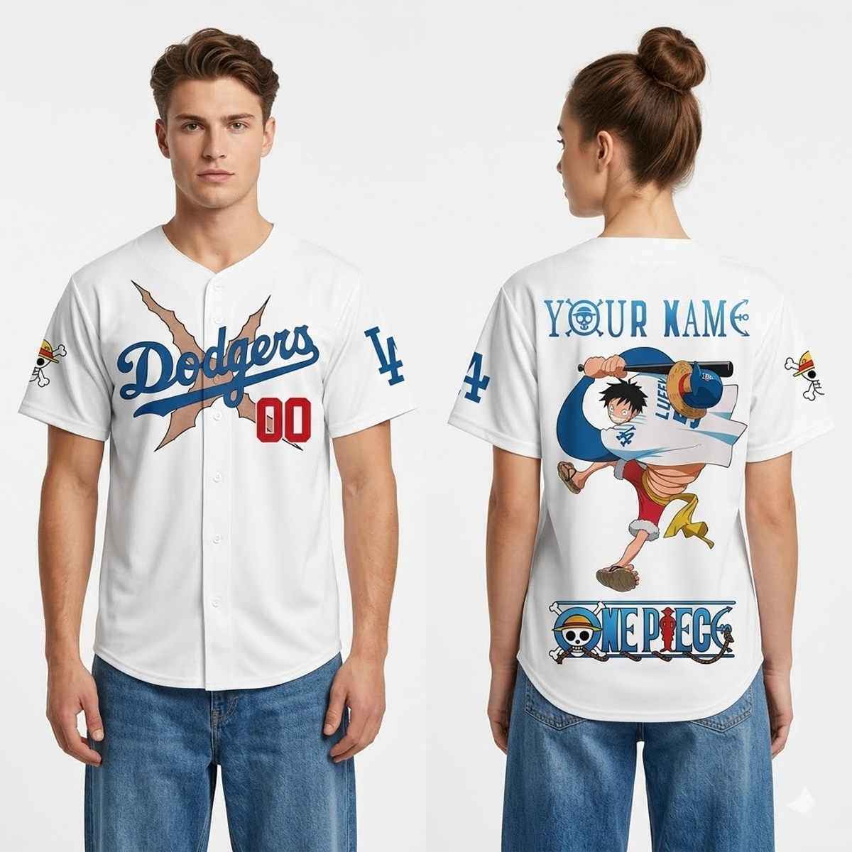 2026 Dodgers One Piece Night Luffy Scar Jersey 6 2026 Dodgers One Piece Night Luffy Scar Jersey 6