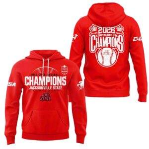 2026 Jacksonville State Gamecocks Conference USA Champions Hoodie 1