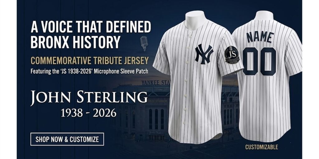 Celebrate the Ultimate Voice of Baseball with the New York Yankees John Sterling 1938 2026 Commemorative Jersey