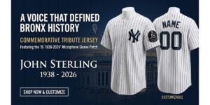 Celebrate the Ultimate Voice of Baseball with the New York Yankees John Sterling 1938 2026 Commemorative Jersey