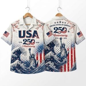 USA 1776 2026 250 Anniversary Liberty Hawaiian Shirt 1