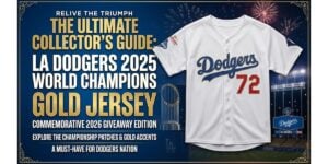 LA Dodgers 2025 World Champions Gold Jersey 2026 Giveaway